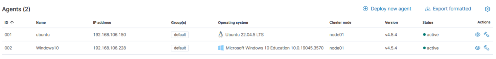 Liste des agents (2)